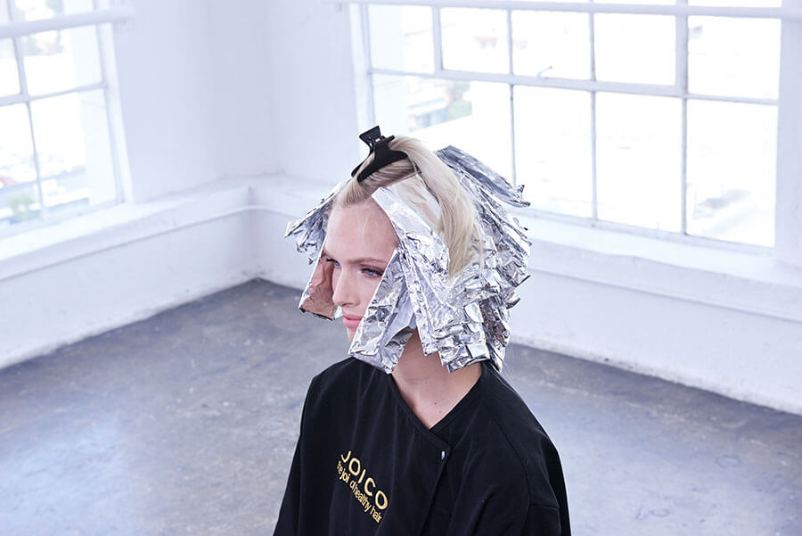 Platinum Pearl blonde hair color technique step 6