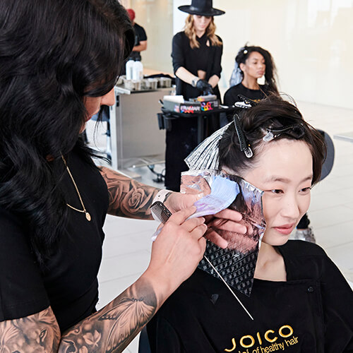 stylist coloring hair