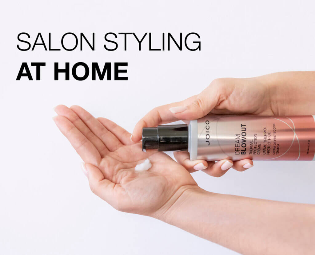 hair product in hand
